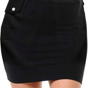 JBXR San Francisco Women's Black Lined Mini Designer Skirt Sz 12 - 35" waist